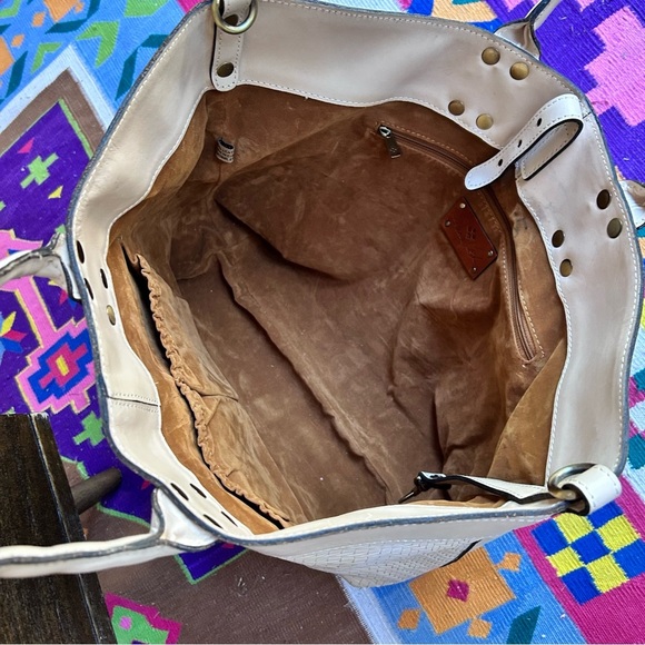 Patricia Nash Emilion Wavy Leather Woven Embossed Tote - Picture 5 of 6